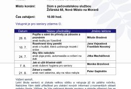 Letní škola seniorů Kraje Vysočina 2018