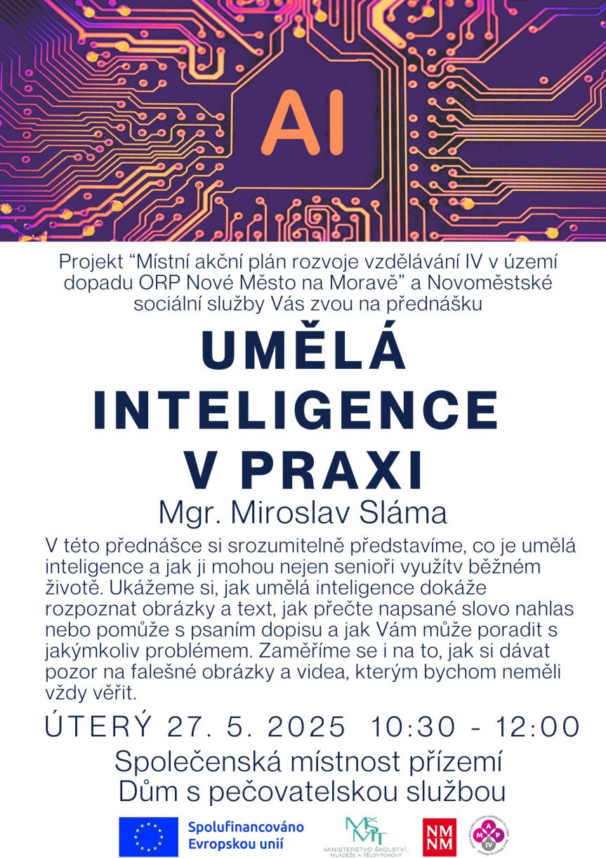 Přednáška pro veřejnost „Umělá inteligence v praxi“