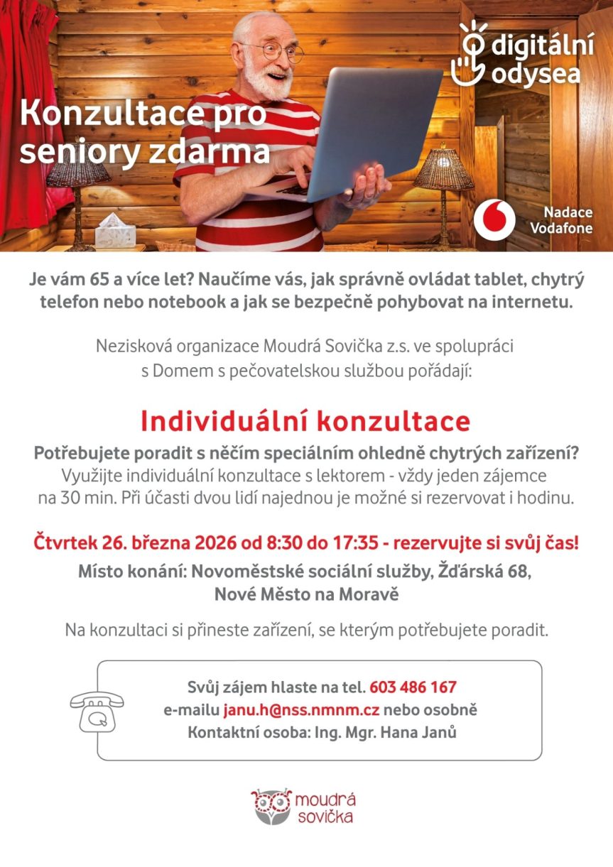 Individuální konzultace ohledně obsluhy chytrých zařízení